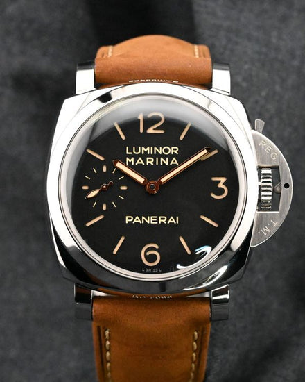 2025 Panerai Luminor Marina 47MM Black Dial Leather Strap (PAM00422)