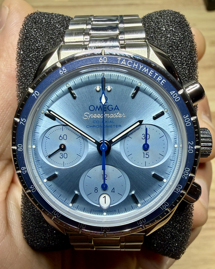 2025 Omega Speedmaster 38MM Blue Dial Steel Bracelet (324.30.38.50.03.001)