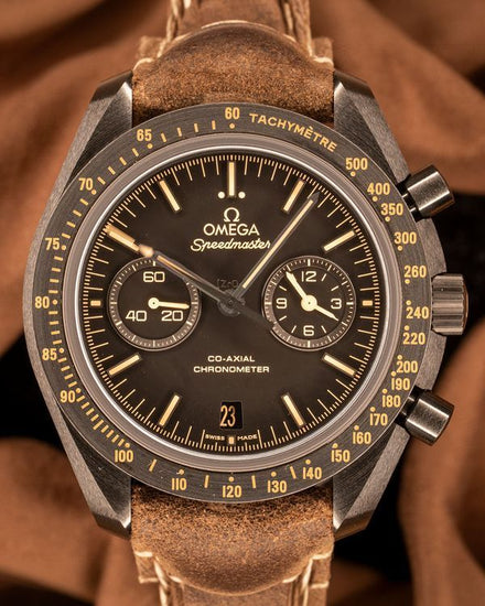 2024 Omega Speedmaster Dark Side of the Moon "Vintage Black" 44.25MM Black Dial Leather Strap (311.92.44.51.01.006)
