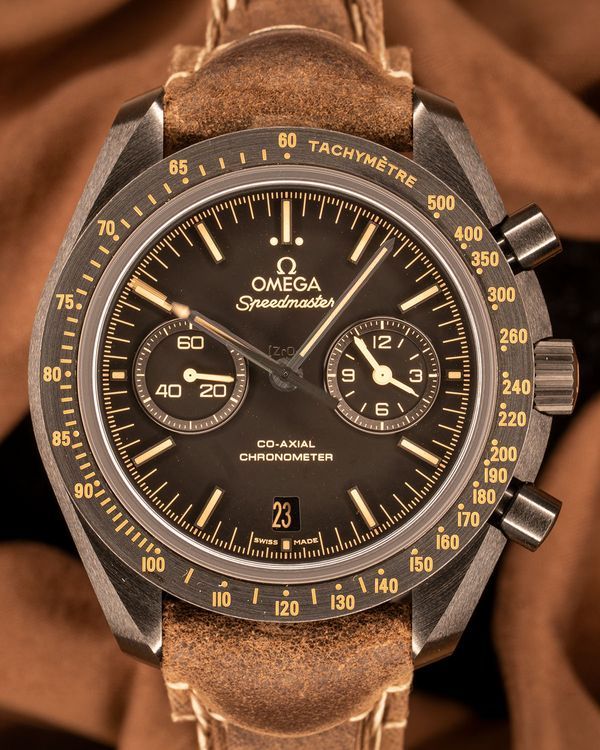 2024 Omega Speedmaster Dark Side of the Moon "Vintage Black" 44.25MM Black Dial Leather Strap (311.92.44.51.01.006)