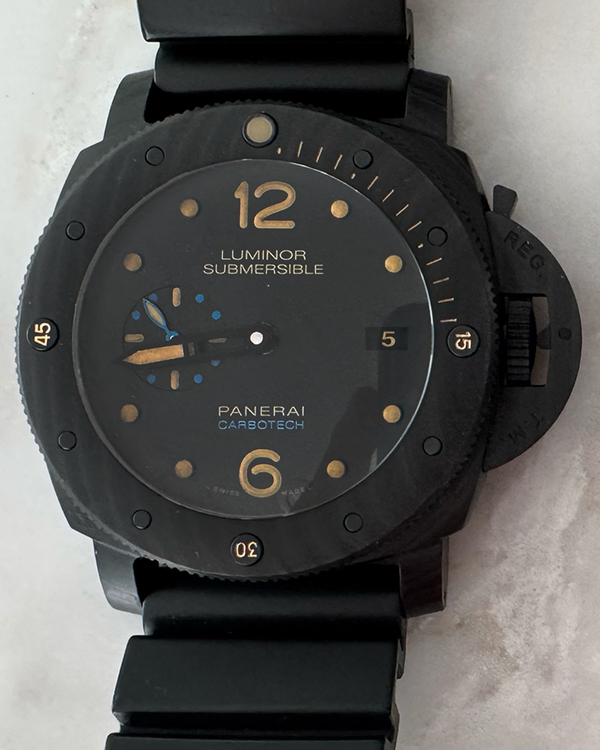 2018 Panerai Luminor Submersible 1950 3 Days 47MM Black Dial Rubber Strap (PAM00616)