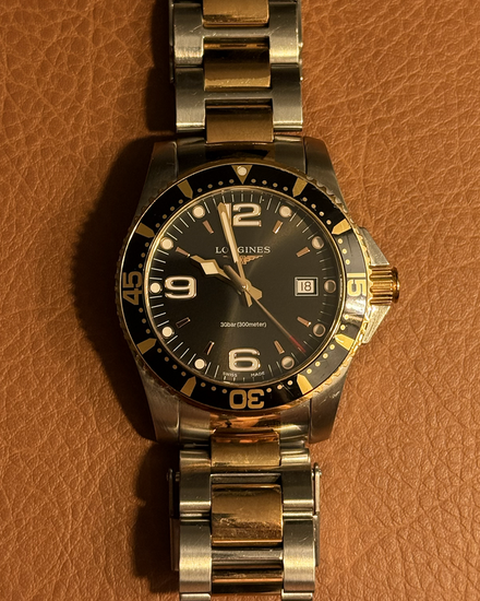 2019 Longines HydroConquest 41MM Quartz Black Dial Two-Tone Steel Bracelet (L3.740.3)