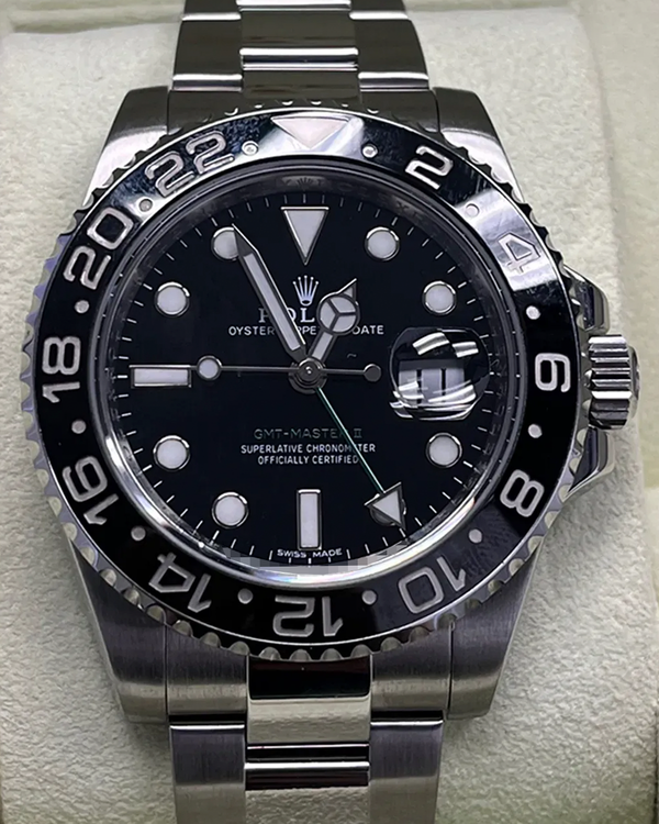2013 Rolex GMT-Master II 40MM Black Dial Oyster Bracelet (116710)