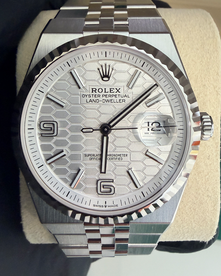 2026 Rolex Land-Dweller 40MM White Dial Flat Jubilee Bracelet (127334)