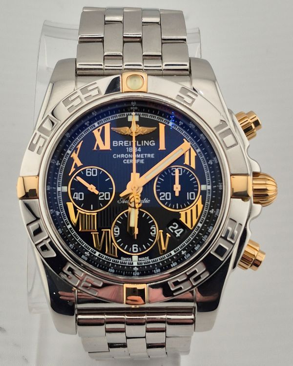 No Reserve - 2014 Breitling Chronomat 44MM Blue Dial Steel Bracelet (IB0110)