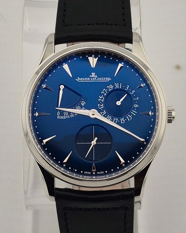 No Reserve - 2020 Jaeger-LeCoultre Master Ultra Thin Power Reserve 39MM Blue Dial Leather Strap (Q1378480)
