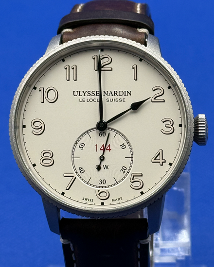 No Reserve - 2021 Ulysse Nardin Marine Torpilleur L.E. 44MM White Dial Leather Strap(1183-320LE/60)