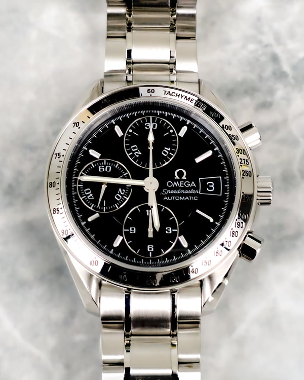 No Reserve - 2021 Omega Speedmaster Date 39MM Black Dial Steel Bracelet (3513.50.00)