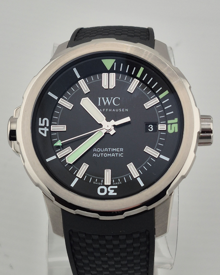 2016 IWC Schaffhausen Aquatimer 42MM Black Dial Rubber Strap (IW329001)