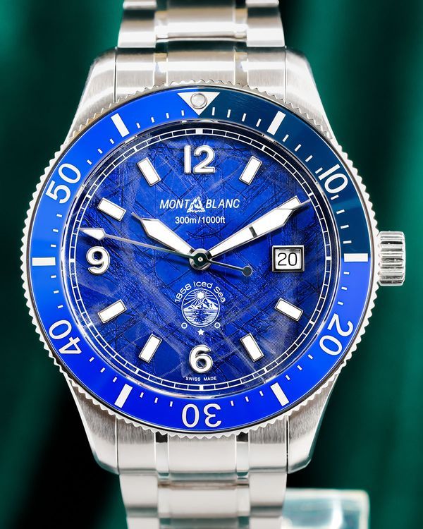 2023 Montblanc Iced Sea Date 41MM Black Dial Steel Bracelet (MB129369)