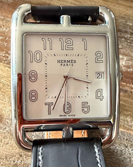 2025 Hermès Cape Cod 33MM Quartz White Dial Leather Strap (CC1.810)