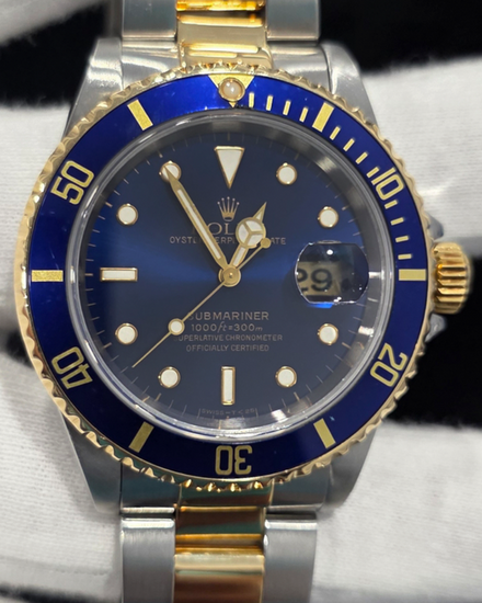 Rolex Submariner Date "Bluesy" 40MM Blue Dial Two-Tone Oyster Bracelet (16613)
