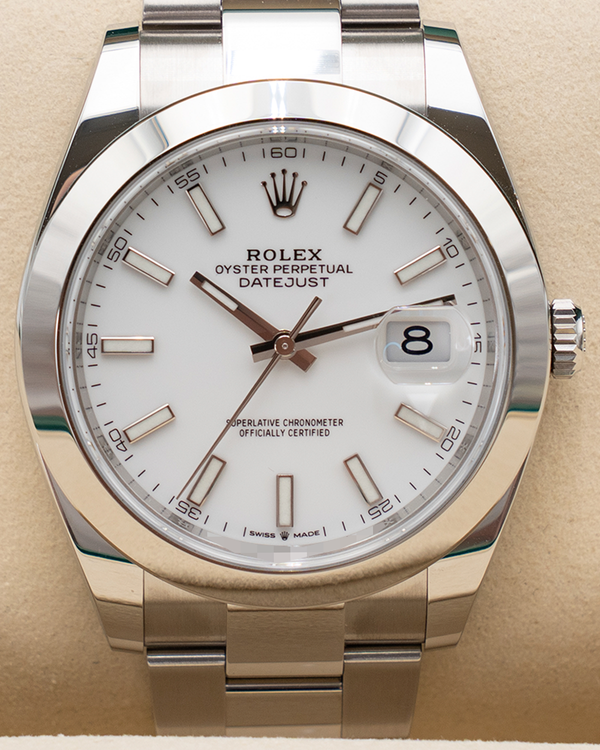 2026 Rolex Datejust 41MM White Dial Oyster Bracelet (126300)