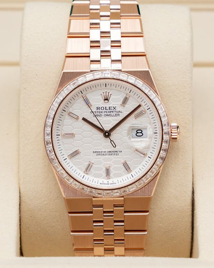 2026 Rolex Land-Dweller 36MM White Dial Rose Gold Flat Jubilee Bracelet (127285TBR)