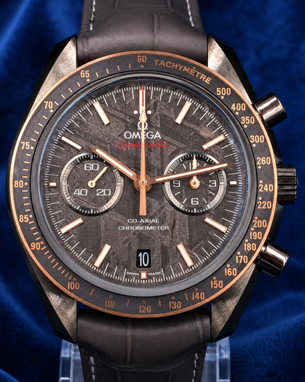 2025 Omega Speedmaster Dark Side of the Moon 44.25MM Meteorite Dial Leather Strap (311.63.44.51.99.001)