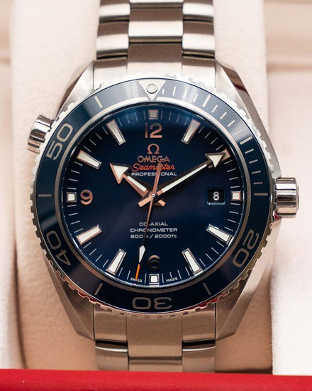 2013 Omega Seamaster Planet Ocean 600M 45.5MM Blue Dial Titanium Bracelet (232.90.46.21.03.001)
