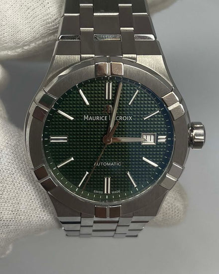 Maurice Lacroix Aikon Automatic 42MM Green Dial Steel Bracelet (AI6008-SS002-630-1)