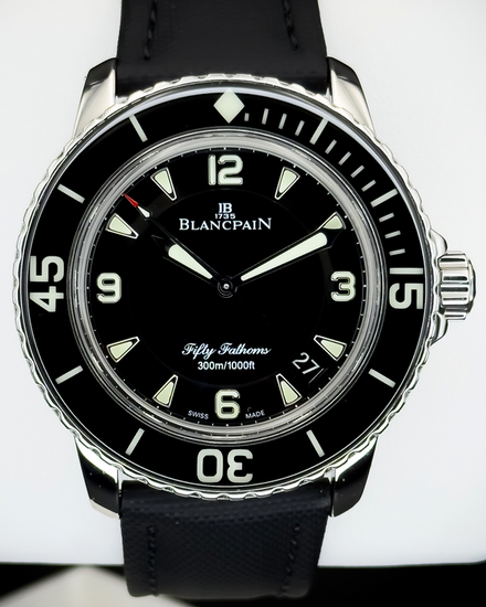 2024 Blancpain Fifty Fathoms 45MM Black Dial Textile Strap (5015-1130-52A)