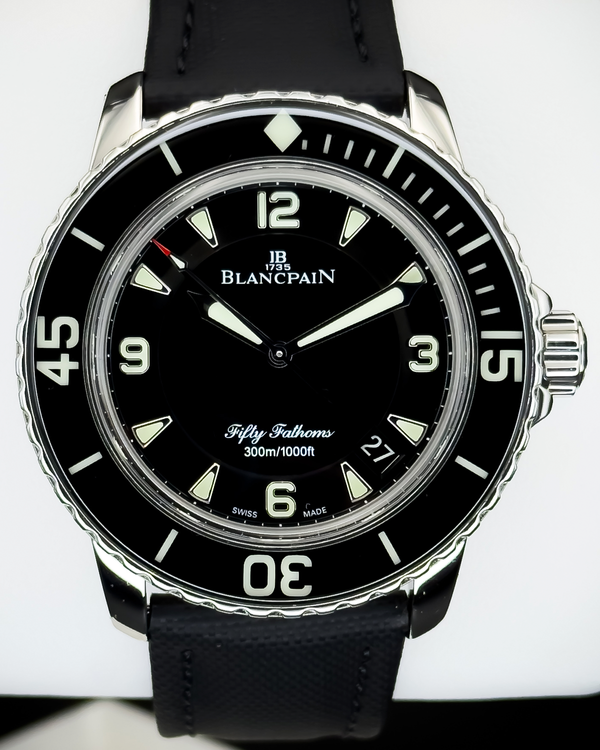 2024 Blancpain Fifty Fathoms 45MM Black Dial Textile Strap (5015-1130-52A)