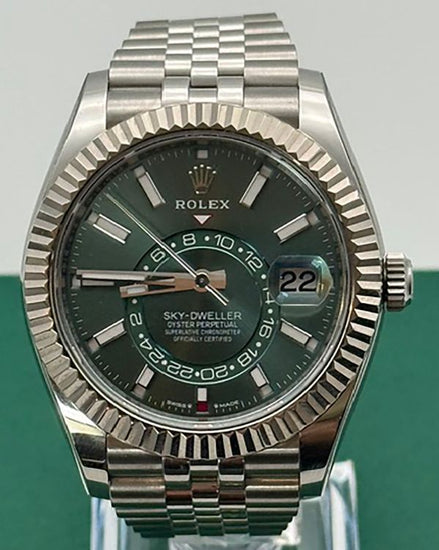 2026 Rolex Sky-Dweller 42MM Green Dial Jubilee Bracelet (336934)