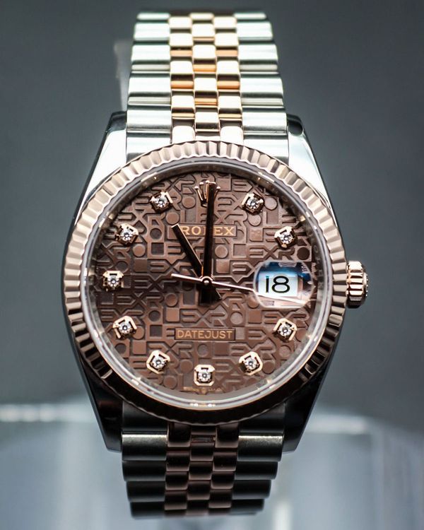 2026 Rolex Datejust 36MM Chocolate "Jubilee Motif" Dial Two-Tone Jubilee Bracelet (126231)