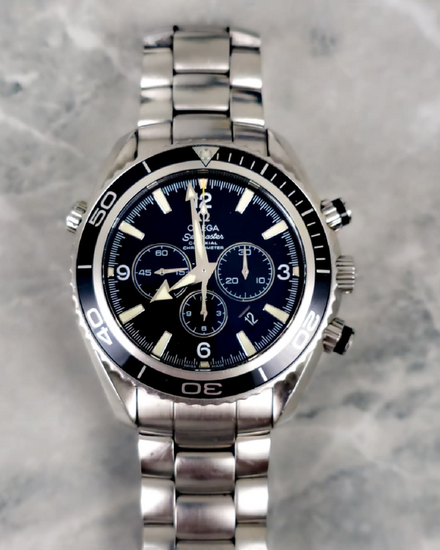 No Reserve - Omega Seamaster Planet Ocean 600M Chronograph 45.5MM Black Dial Steel Bracelet (2210.50.00)