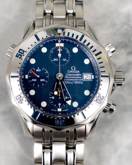 No Reserve - Omega Seamaster Diver 300M 41.5MM Blue Dial Steel Bracelet (2598.80.00)