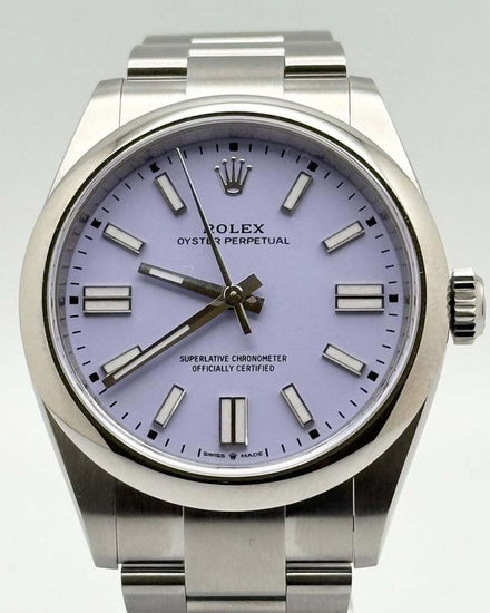 2026 Rolex Oyster Perpetual 41MM Lavender Dial Oyster Bracelet (134300)