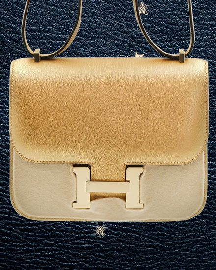 2025 Hermès Constance 18 Shoulder Bag 7.1 x 5.9 x 2.4IN Chevre Chamkilight Leather Permabrass Hardware Leather Strap (Shoulder Bag)