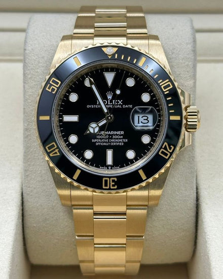 2025 Rolex Submariner Date 41MM Black Dial Yellow Gold Oyster Bracelet (126618LN)