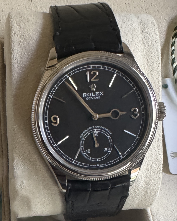 2023 Rolex 1908 39MM Black Dial Leather Strap (52509)