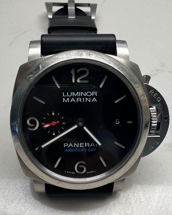 No Reserve - 2017 Panerai Luminor Marina 1950 3 Days America's Cup L.E. 44MM Black Dial Rubber Strap (PAM00732)