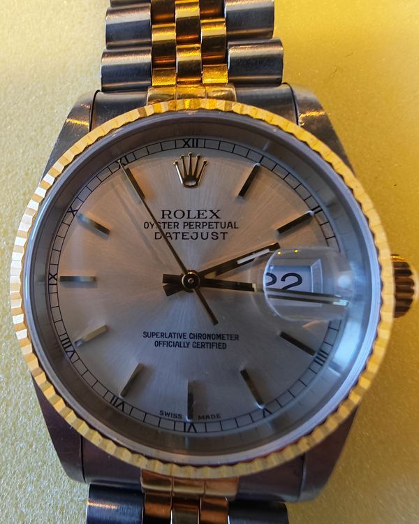 2002 Rolex Datejust 36MM Silver Dial Two-Tone Jubilee Bracelet (16233)