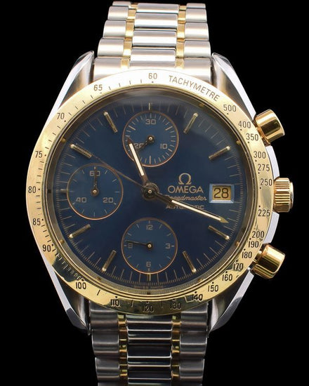 Omega Speedmaster Date 39MM Blue Dial Two-Tone Bracelet (3311.80)