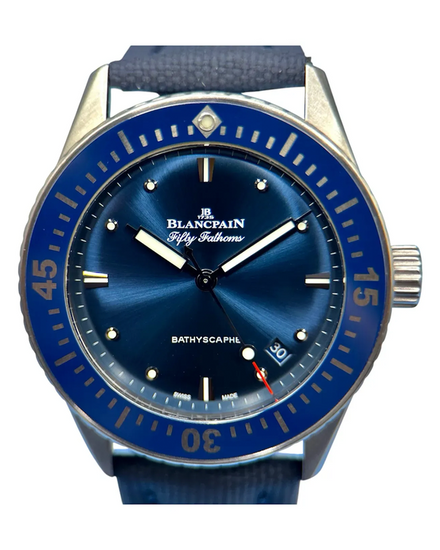 2020 Blancpain Fifty Fathoms 38MM Blue Dial Textile Strap (5100-1140-052A)