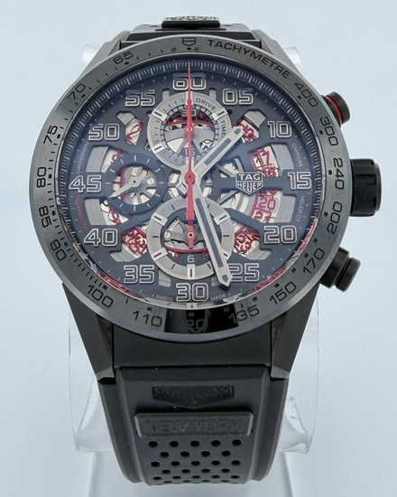 No Reserve - Tag Heuer Carrera L.E. 43MM Skeleton Dial Rubber Strap (CAR201E)
