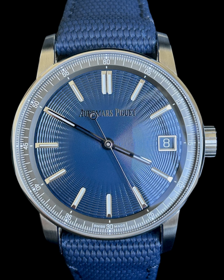 No Reserve - 2024 Audemars Piguet Code 11.59 41MM Blue Dial Textile Strap (15210ST.OO.A348KB.01)