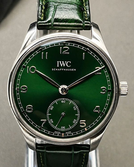 No Reserve - 2023 IWC Schaffhausen Portugieser 40MM Green Dial Leather Strap (IW358310)