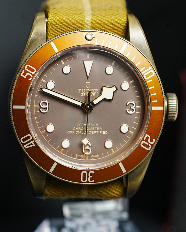2018 Tudor Heritage Black Bay Bronze 43MM Brown Dial Leather Strap (79250BM)