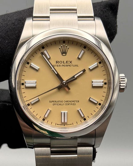 2026 Rolex Oyster Perpetual 36MM Beige Dial Oyster Bracelet (126000)