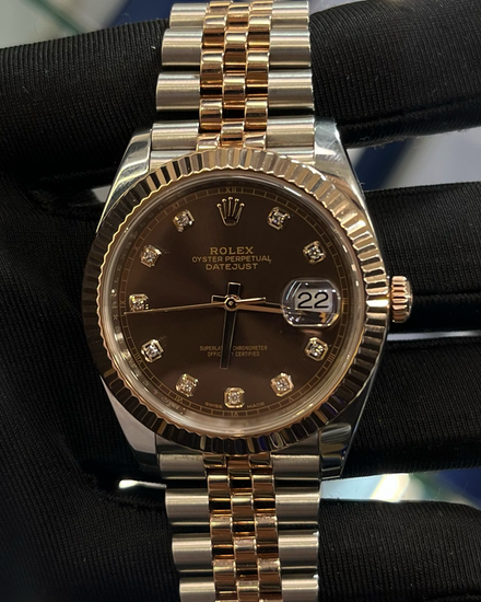 2017 Rolex Datejust 41MM Chocolate Dial Two-Tone Jubilee Bracelet (126331)