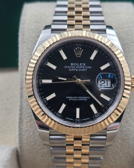 2018 Rolex Datejust 41MM Black Dial Two-Tone Jubilee Bracelet (126333)