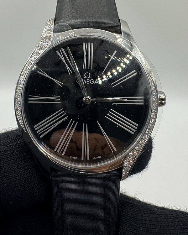 2025 Omega De Ville Trésor 36MM Quartz Black Dial Leather Strap (428.17.39.60.01.001)