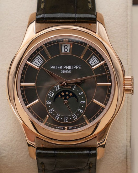 2025 Patek Philippe Annual Calendar 40MM Green Dial Leather Strap (5205R-011)
