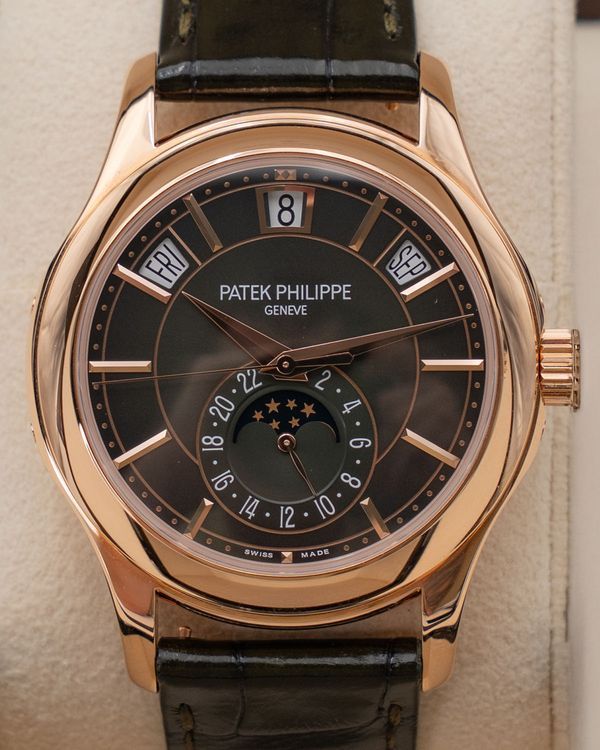 2025 Patek Philippe Annual Calendar 40MM Green Dial Leather Strap (5205R-011)