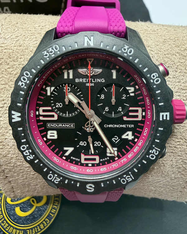 2026 Breitling Endurance Pro 38MM Quartz Black Dial Rubber Strap (X83310)