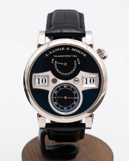 2020 A. Lange & Söhne Zeitwerk 41.9MM Black Dial Leather Strap (140.029)