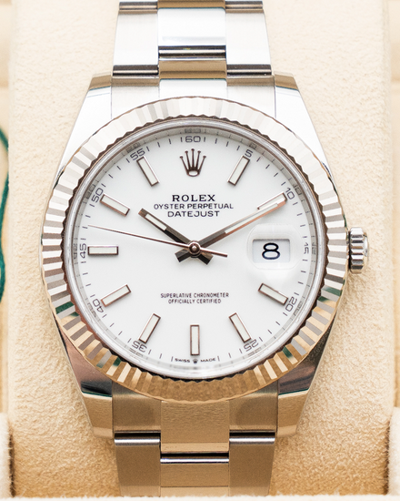 2021 Rolex Datejust 41MM White Dial Oyster Bracelet (126334)