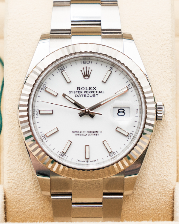 2021 Rolex Datejust 41MM White Dial Oyster Bracelet (126334)