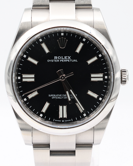 2022 Rolex Oyster Perpetual 41MM Black Dial Oyster Bracelet (124300)